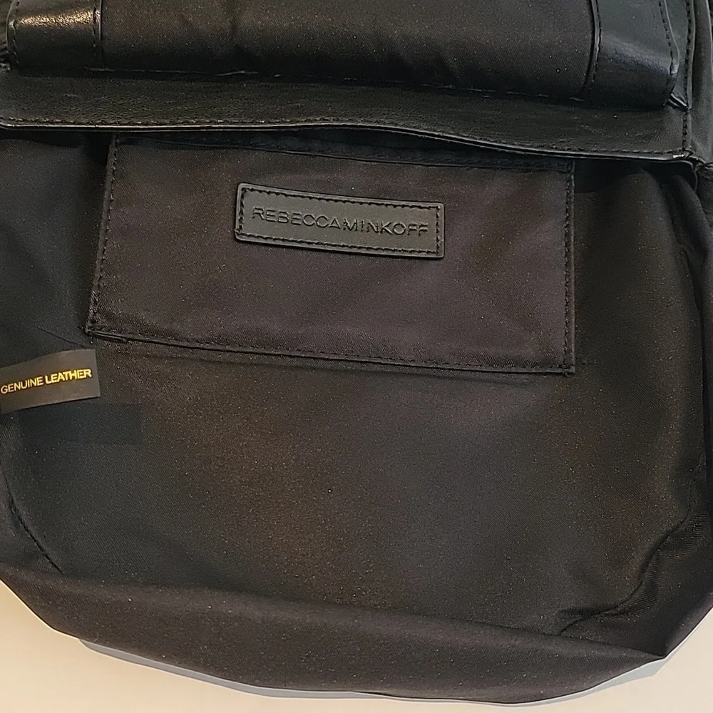 Black Studded Leather Crossbody Bag - Picture 6 of 13